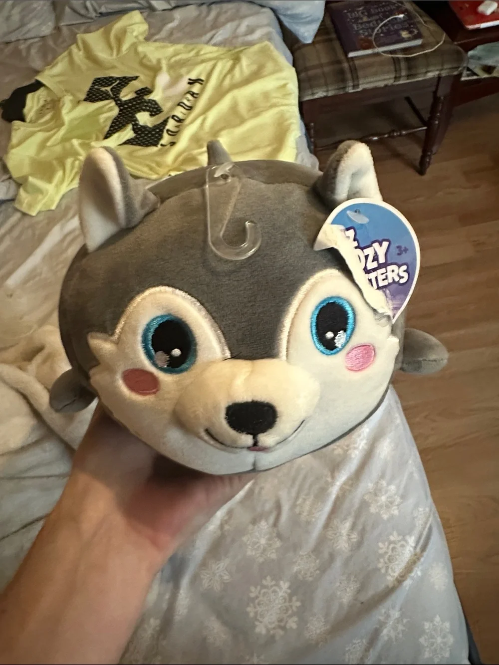 Fuzzy Fighters Plush Husky Dog - Gray